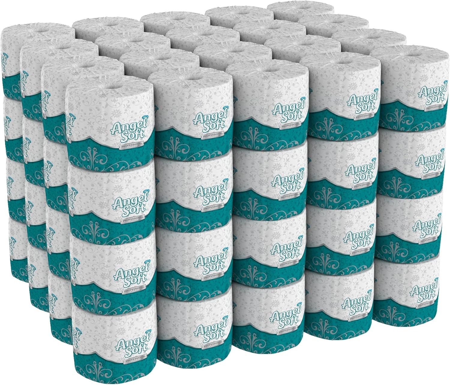 2-Ply Soft Toilet Paper, Bulk Case of 80 Rolls, 450 Sheets Per Roll for Bathroom