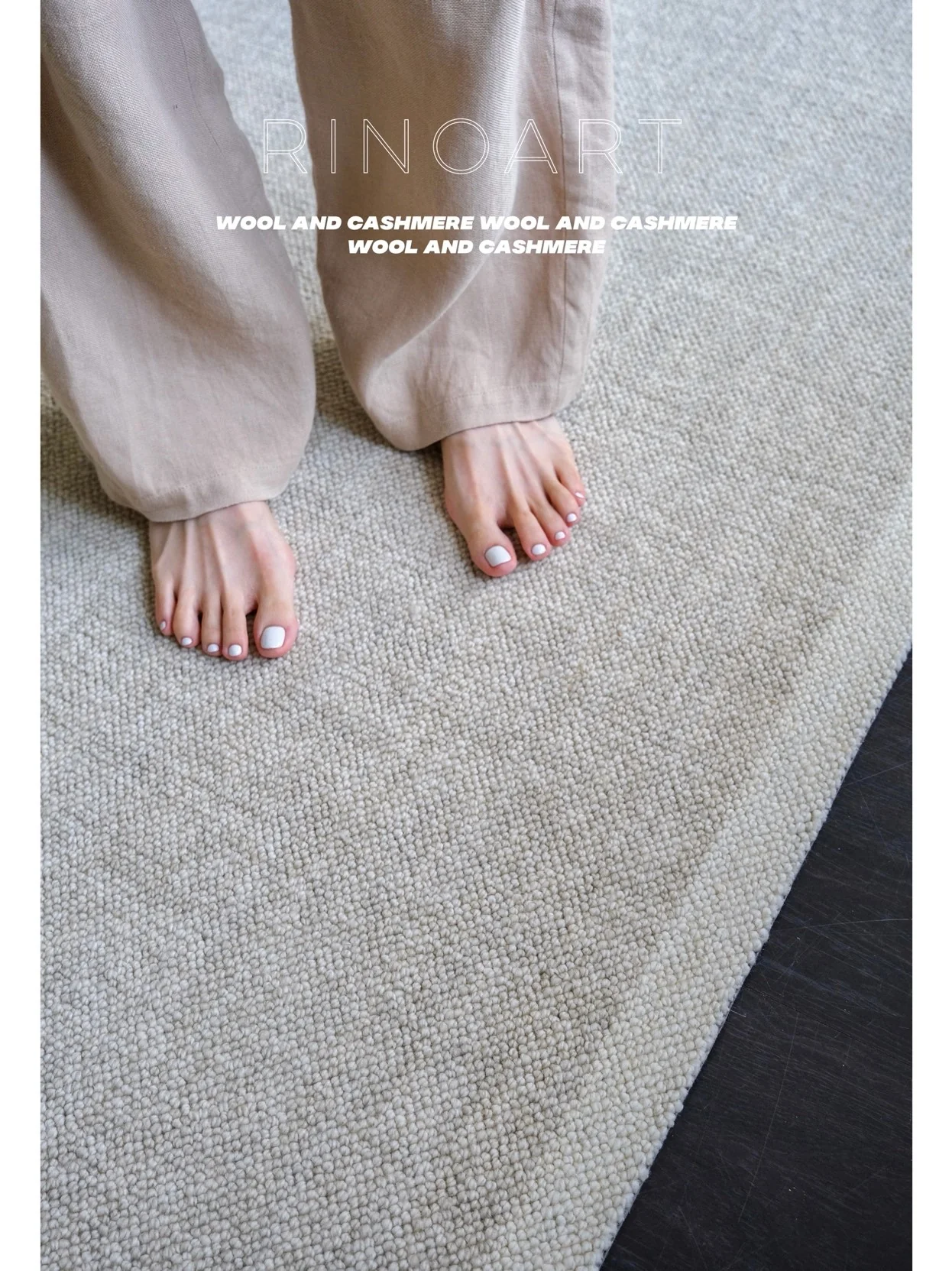 CP049 - Carpet King + Cashmere Th* Row Simple Pure Color Nordic Wabi-Sabi Living Room Bedroom New Zealand Wool Carpet