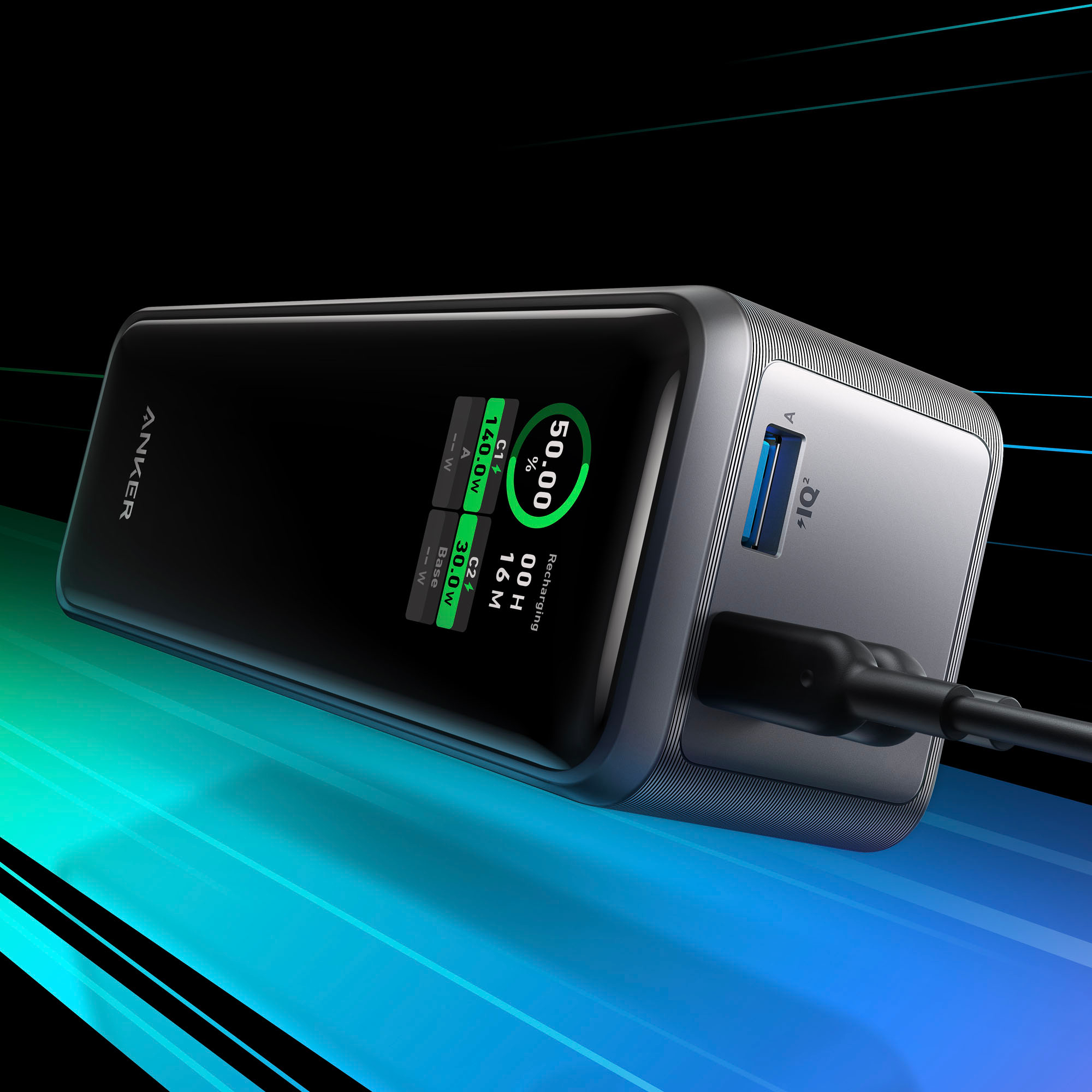 Anker - Prime 27,650mAh Power Bank - Black