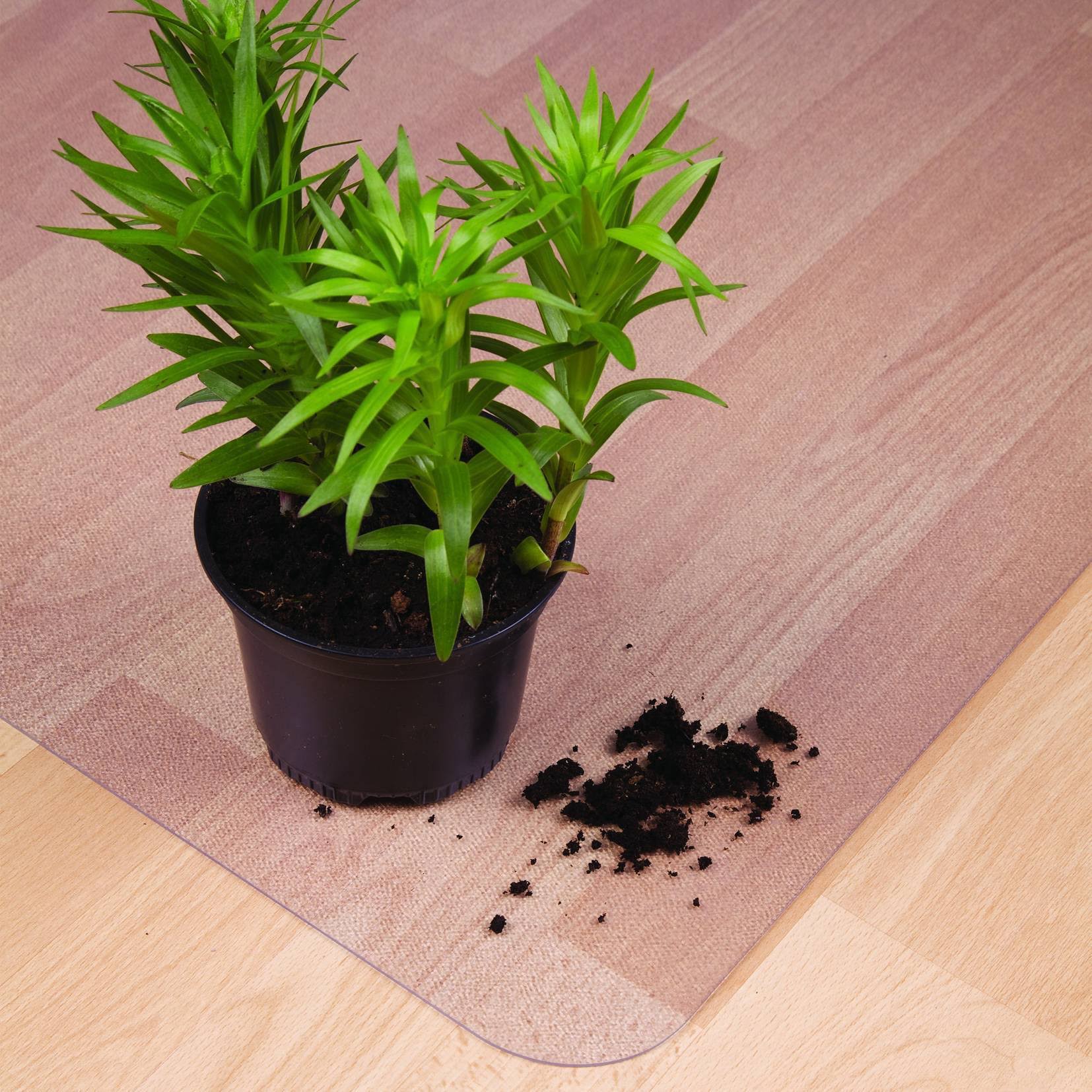 Ecotex Recycled Lipped Chair Mat for Hard Floors - 48x22 x 60x22 - Clear