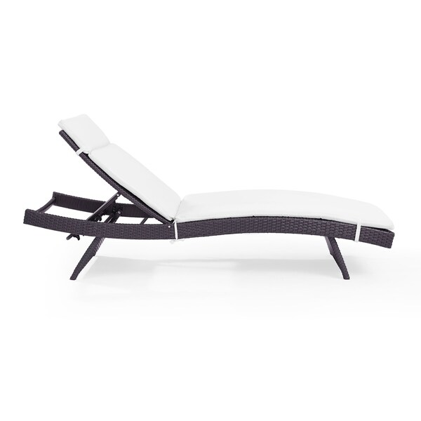 Biscayne Chaise Lounge with White Cushion
