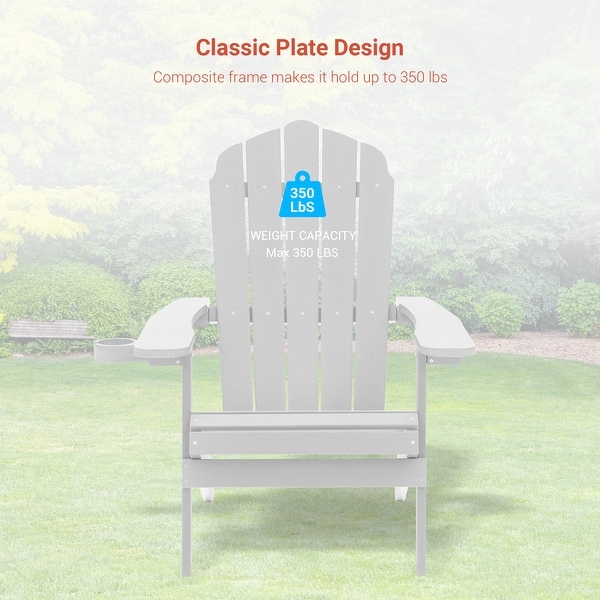 AOOLIMICS Patio Folding Adirondack Chairs Fire Pit Chair
