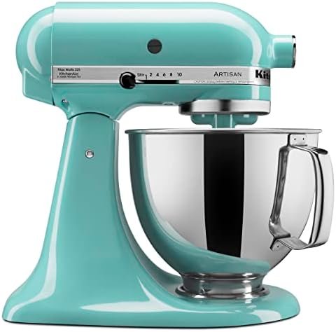5 Quart Tilt Head Stand Mixer with Pouring Shield, Aqua Sky
