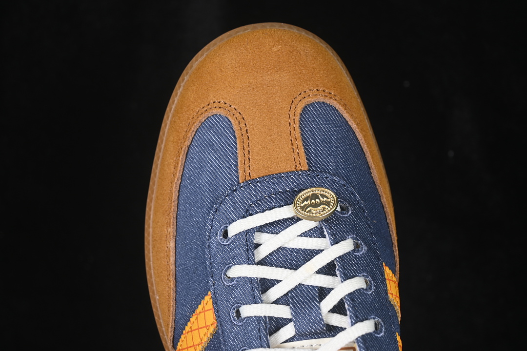 Adidas Samba Og J Toy Story Clover Casual Board Shoes Navy Blue/Orange LA3985
