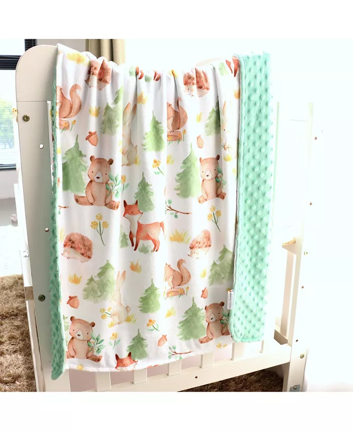 Honey Lemonade Premium Baby and Toddler Minky Blanket - Forest Friends