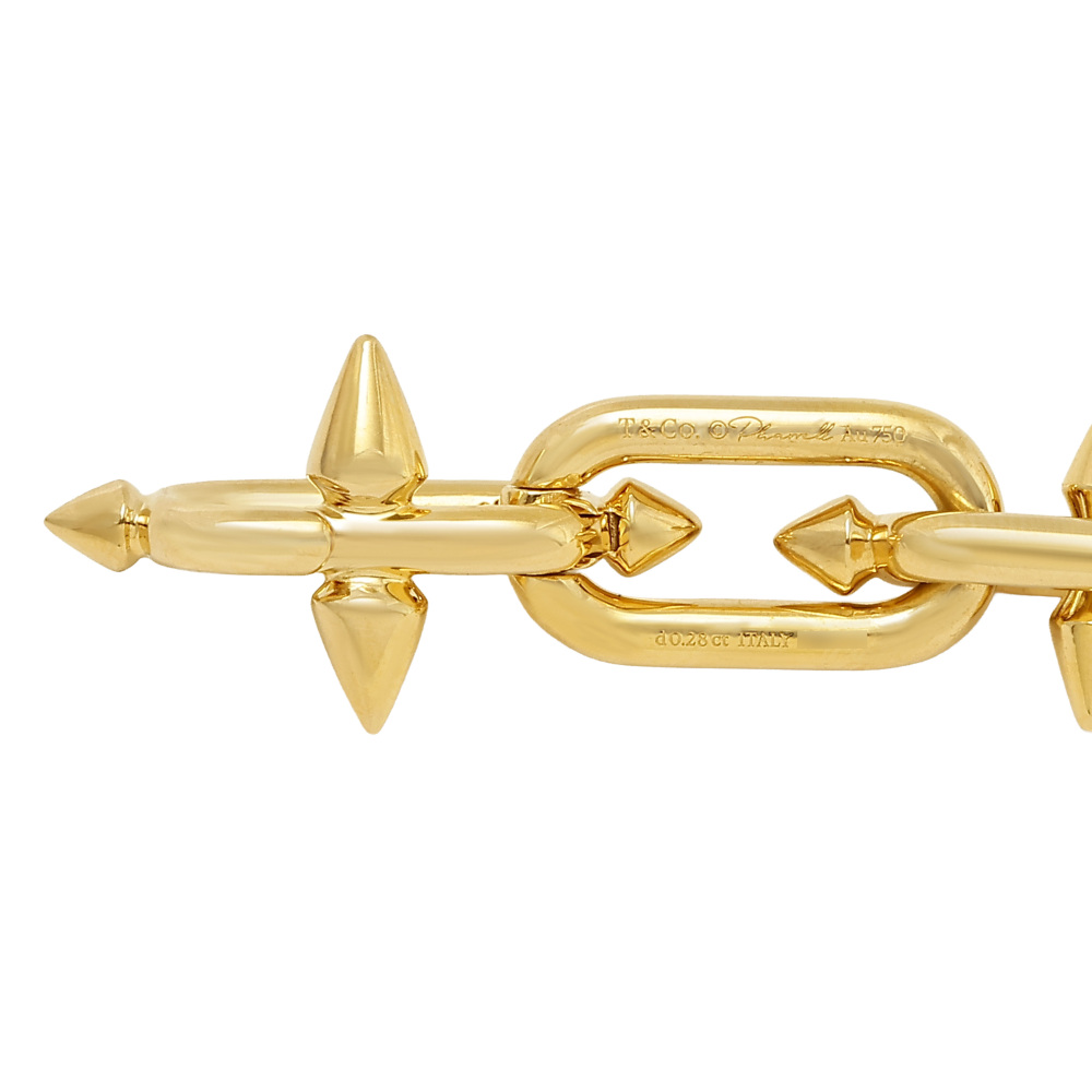 Tiffany & Co. Titan Pharrell Williams Clasp Bracelet 18K Yellow Gold Diamond 73470099