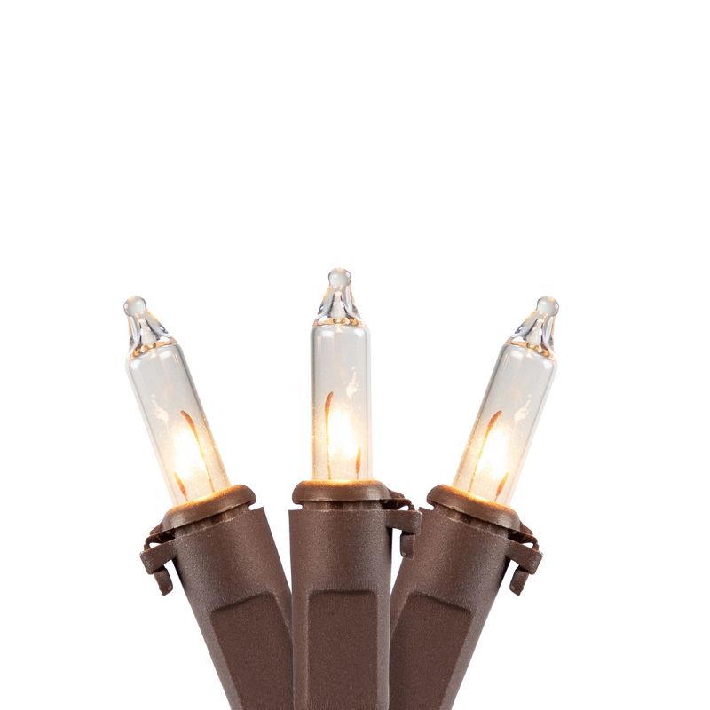 Northlight Mini Incandescent Christmas Lights - Clear - 10' Brown Wire - 50ct