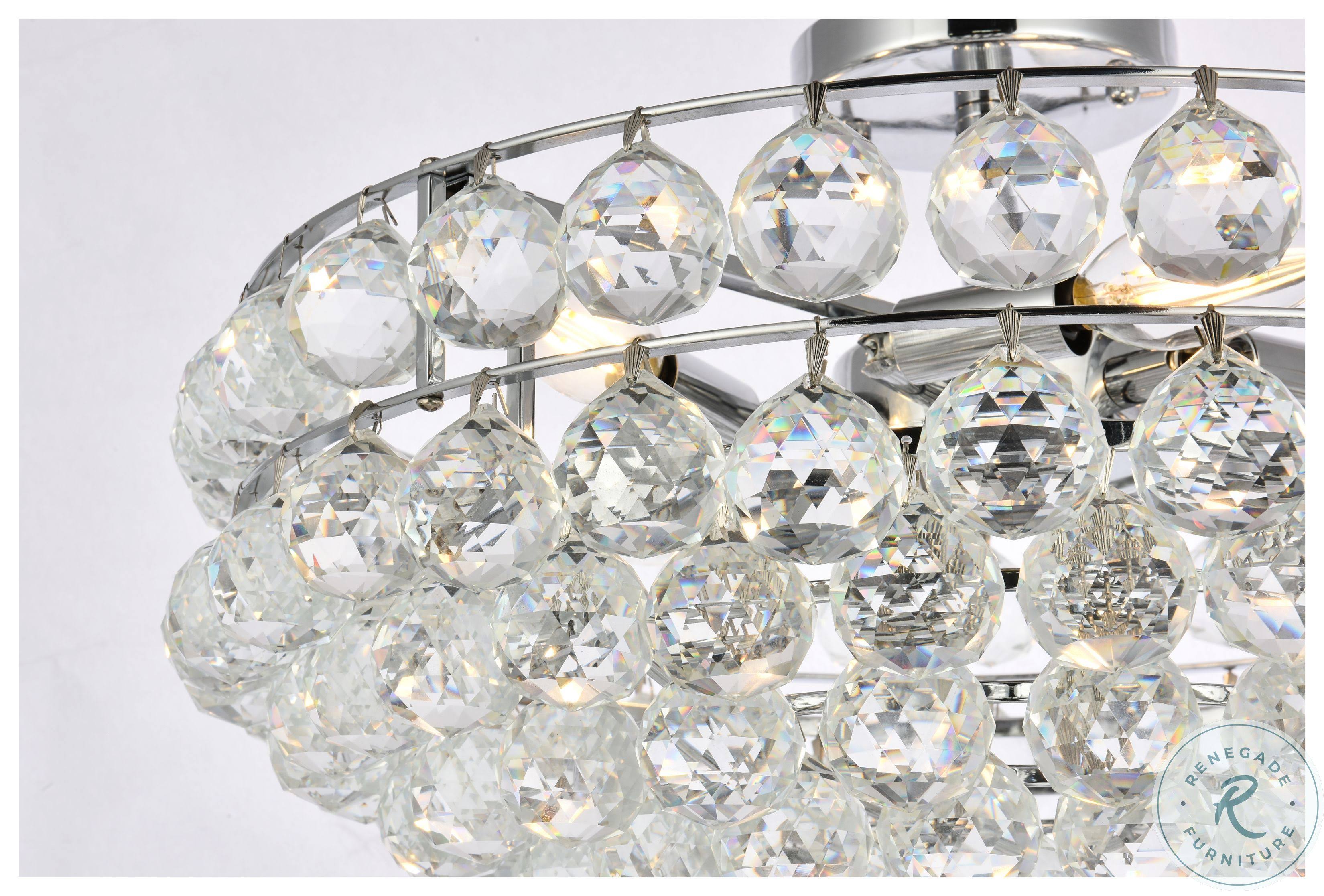 Elegant Lighting 1107F20C Savannah 20 inch Flush Mount in Chrome