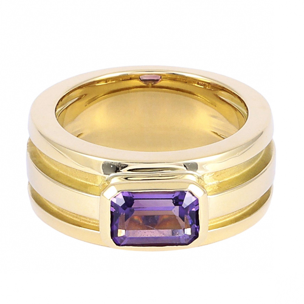 Tiffany & Co. Tiffany K18YG Yellow Gold Ring Amethyst