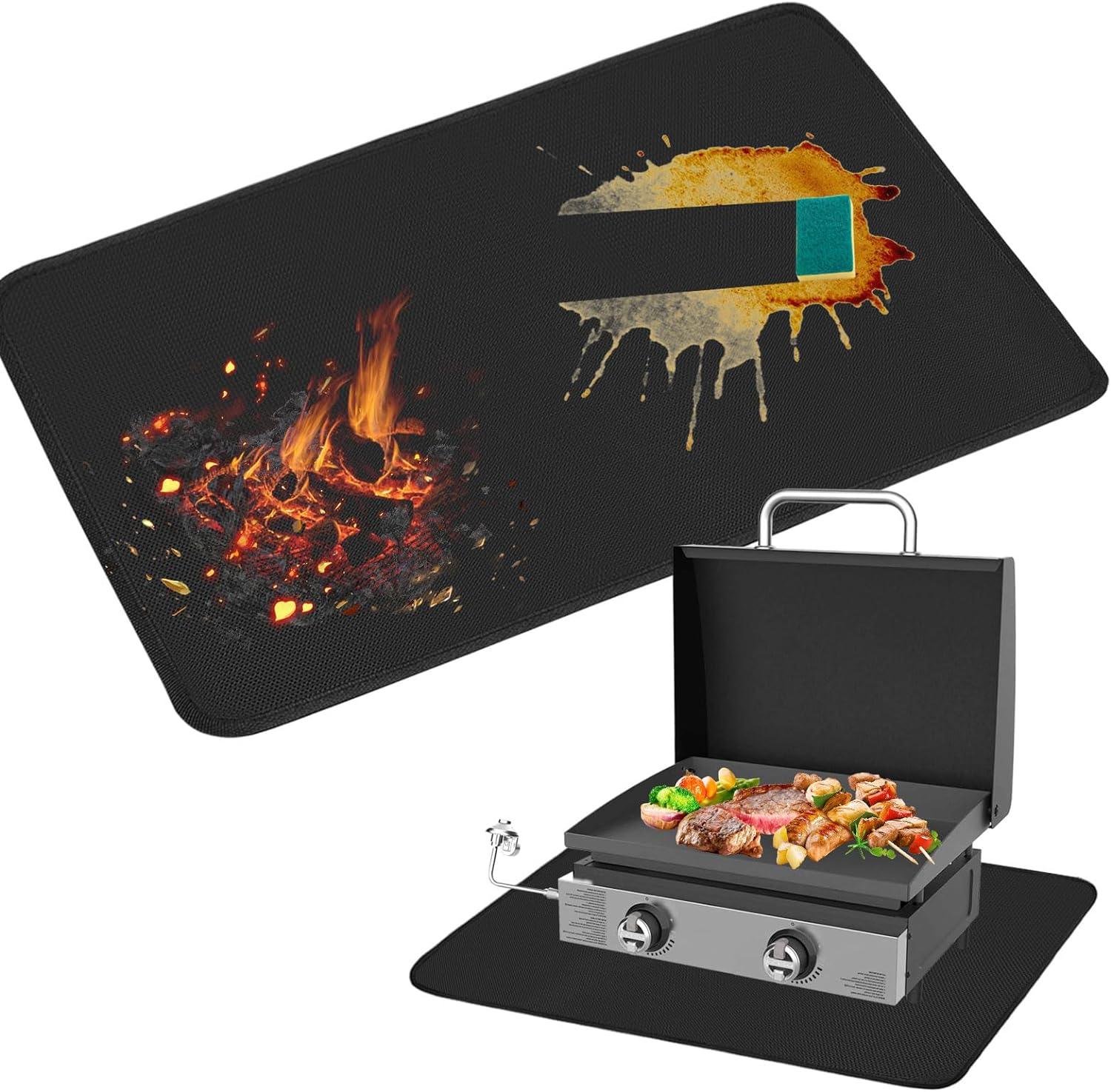 70x48 Inch Under Grill Mat for Blackstone 28