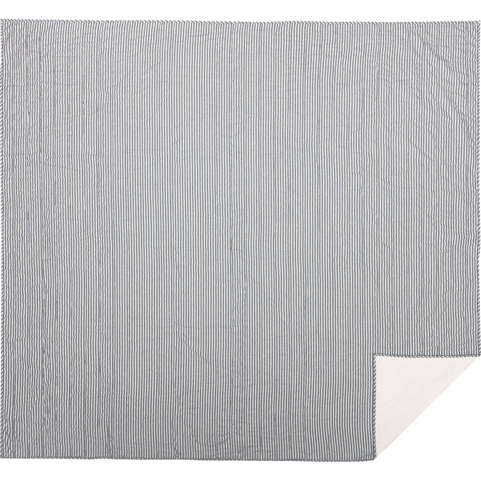 Sawyer Mill Red Ticking Stripe California King Quilt Coverlet