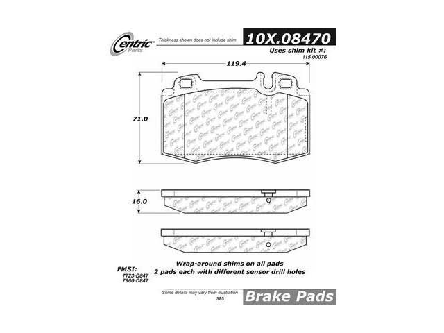 Centric 105.08470 Disc Brake Pad