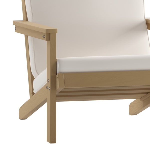 AllWeather Poly Resin Adirondack Style Chair and Cushions