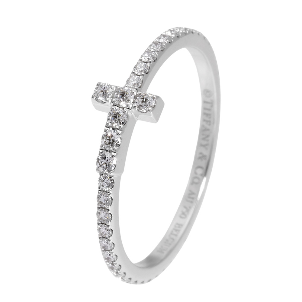 Tiffany & Co. Tiffany T Diamond Wire Band Ring 18K White Gold 60148897