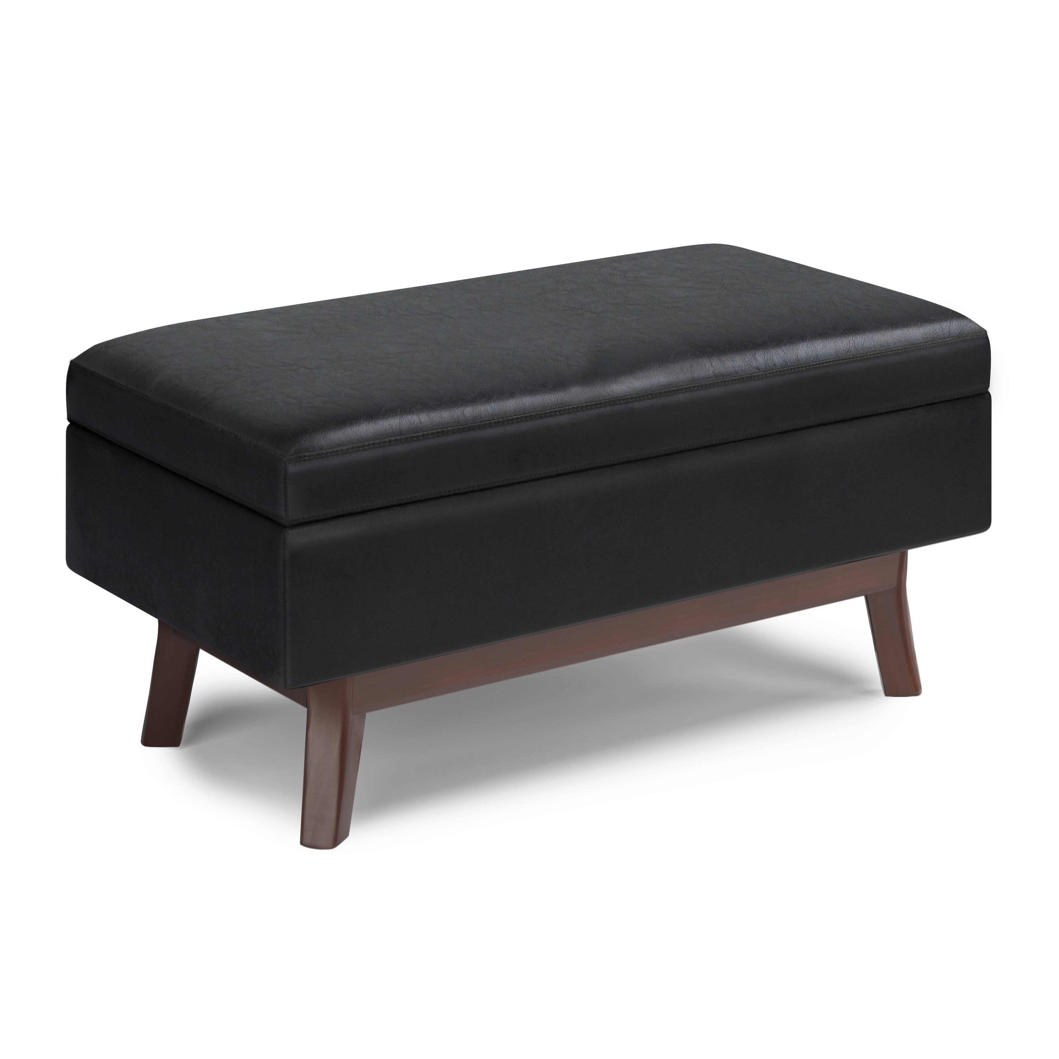 Wyndenhall Ethan Mid Century Modern Rectangle Table Ottoman - 34x22W x 26x22D x 18.5x22H - Natural
