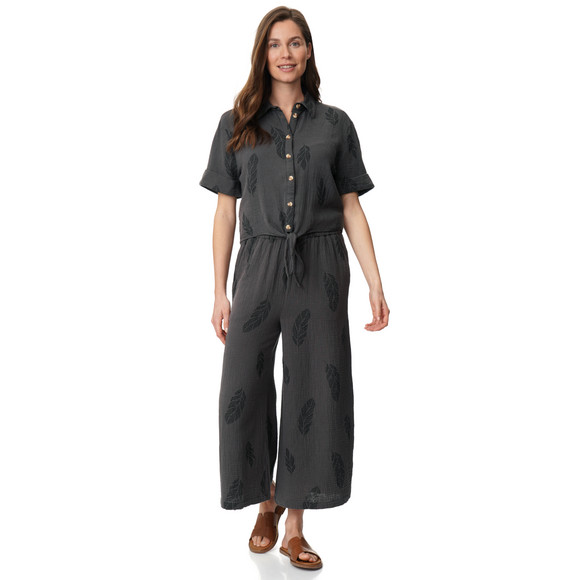 Gina Damen Musselin-Hose mit gerüschtem Bund