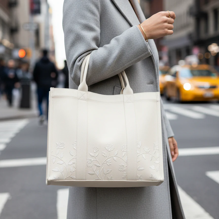 Embroidered Canvas Tote