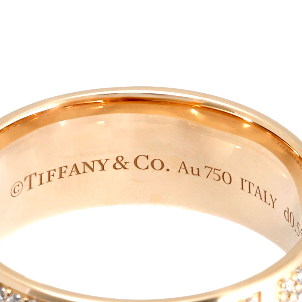 Tiffany & Co. Atlas Ring 18K Rose Gold Diamond