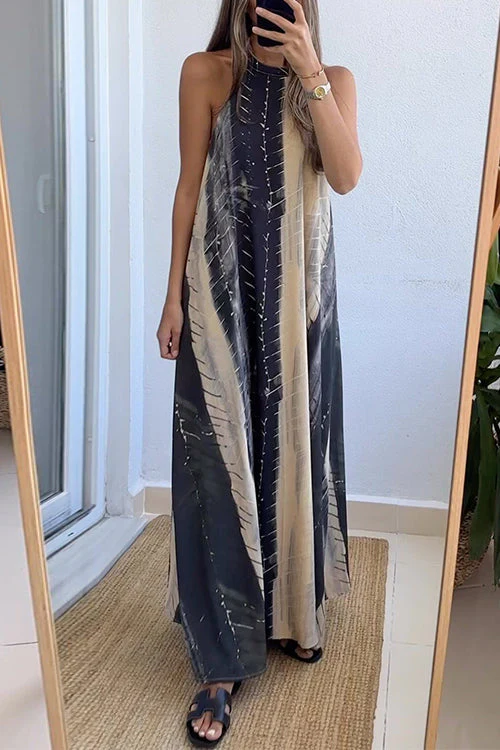 Halter Neck Backless Maxi Dress - Chic Summer StyleClistos