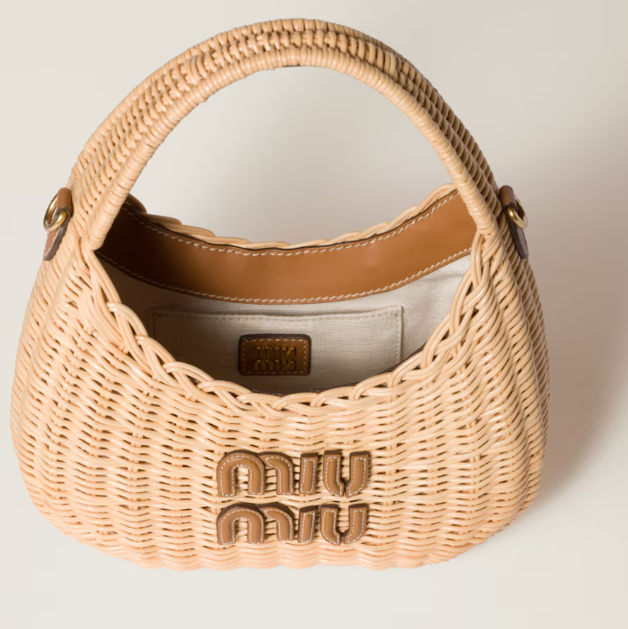 Miu Miu  Wander wicker handbag