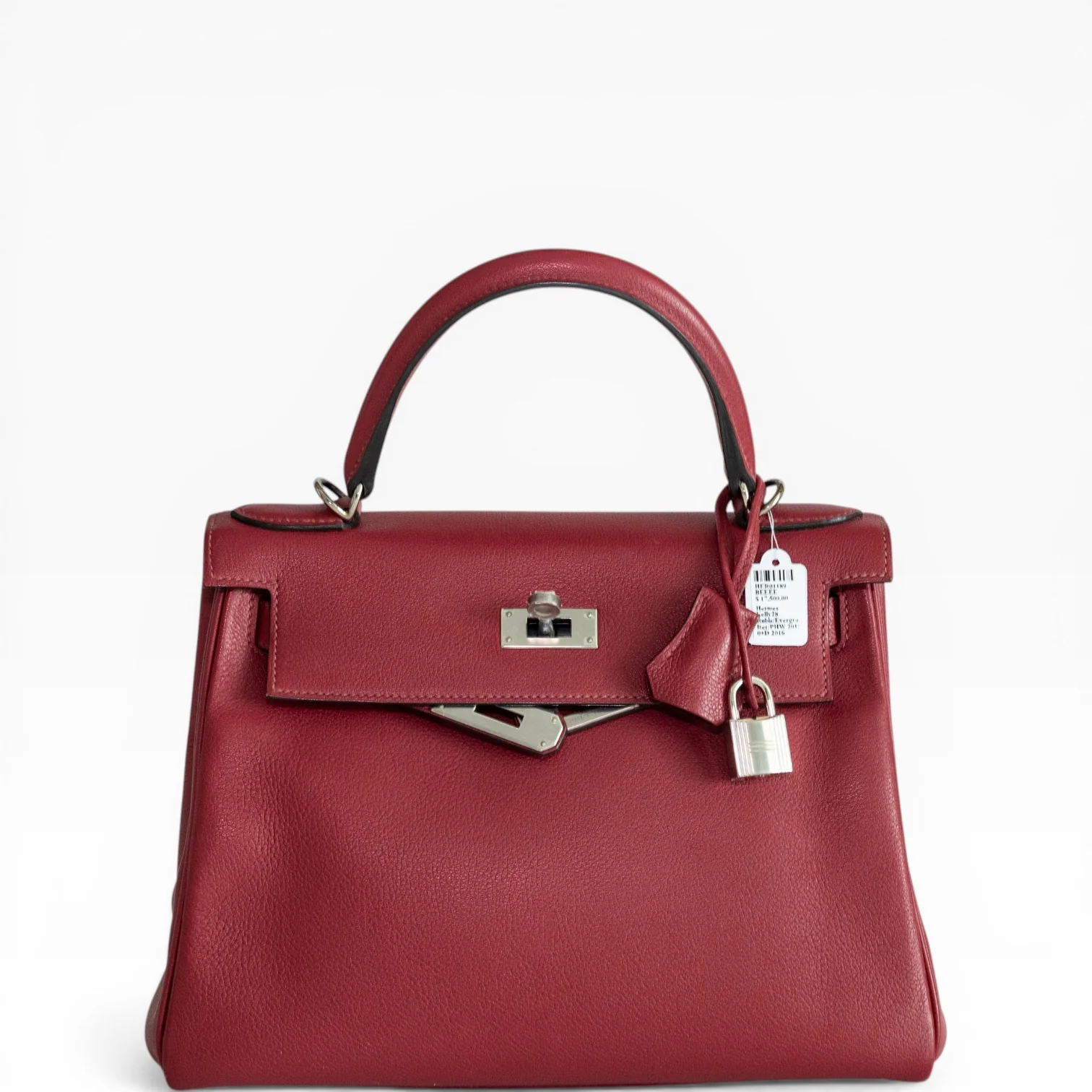 Hermès Kelly 28 Retourne Rubis Evergrain Palladium Hardware