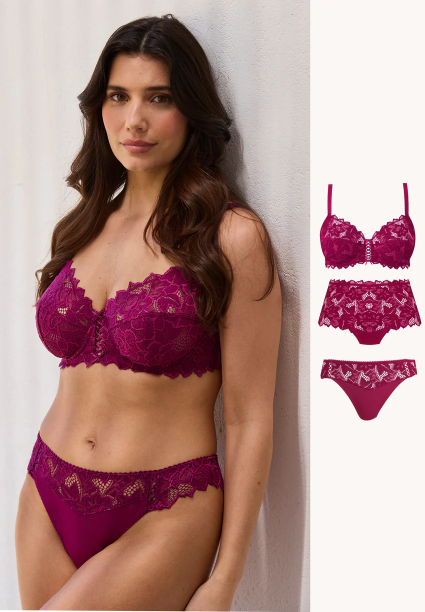 Ensemble Arum Magenta avec culotte et tanga