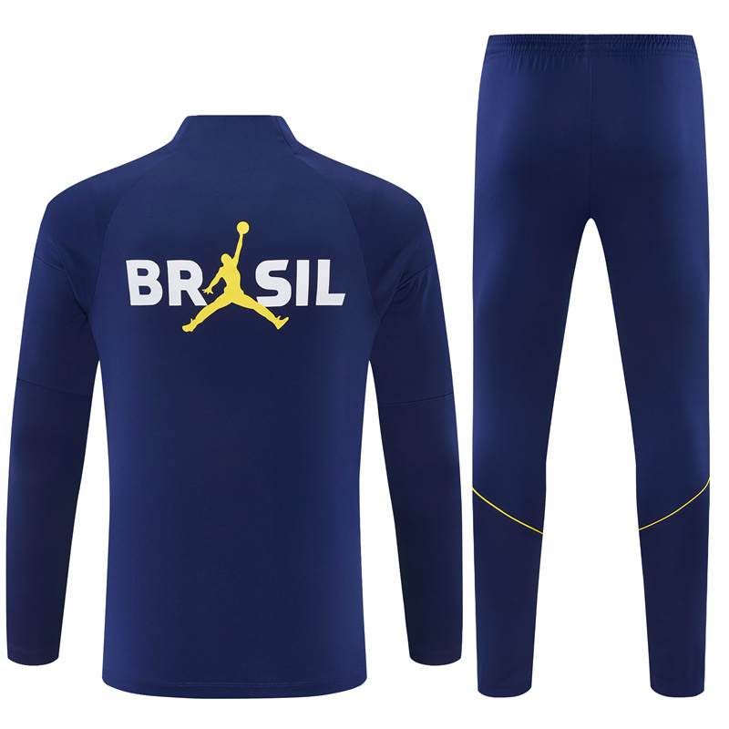 Adult / Kids 2627 Brazil Half Zipper Training Suit