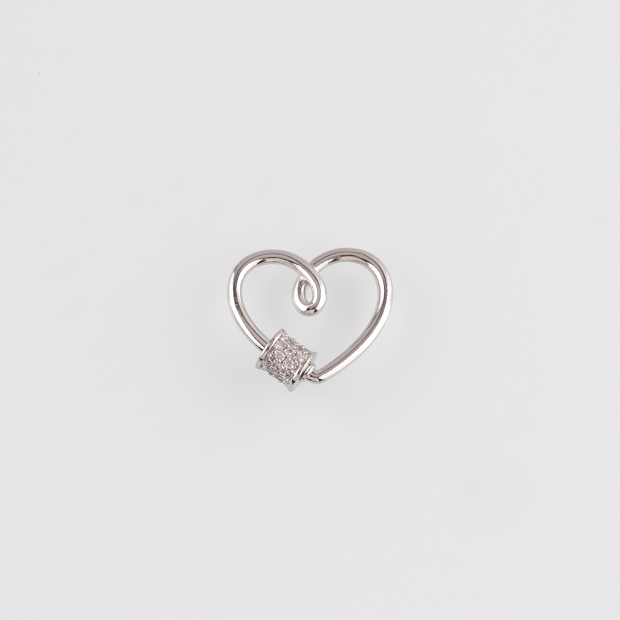 18K Gold Filled Heart Carabiner Clips,Heart Screw Clasp Lock for DIY Jewelry Finding Necklace Bracelet