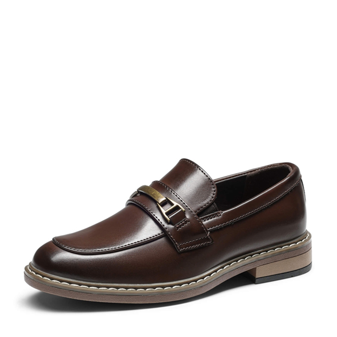 Boys' Classic Synthetic Leather Slip-On Loafers