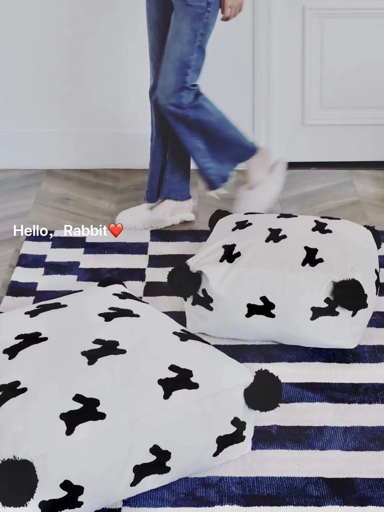 CH065 (Small) - Year of the Rabbit Pouf