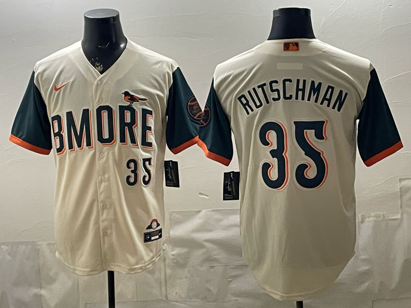 Men's Baltimore Orioles Adley Rutschman #35 Cream 2026 City Connect Stadium Jersey