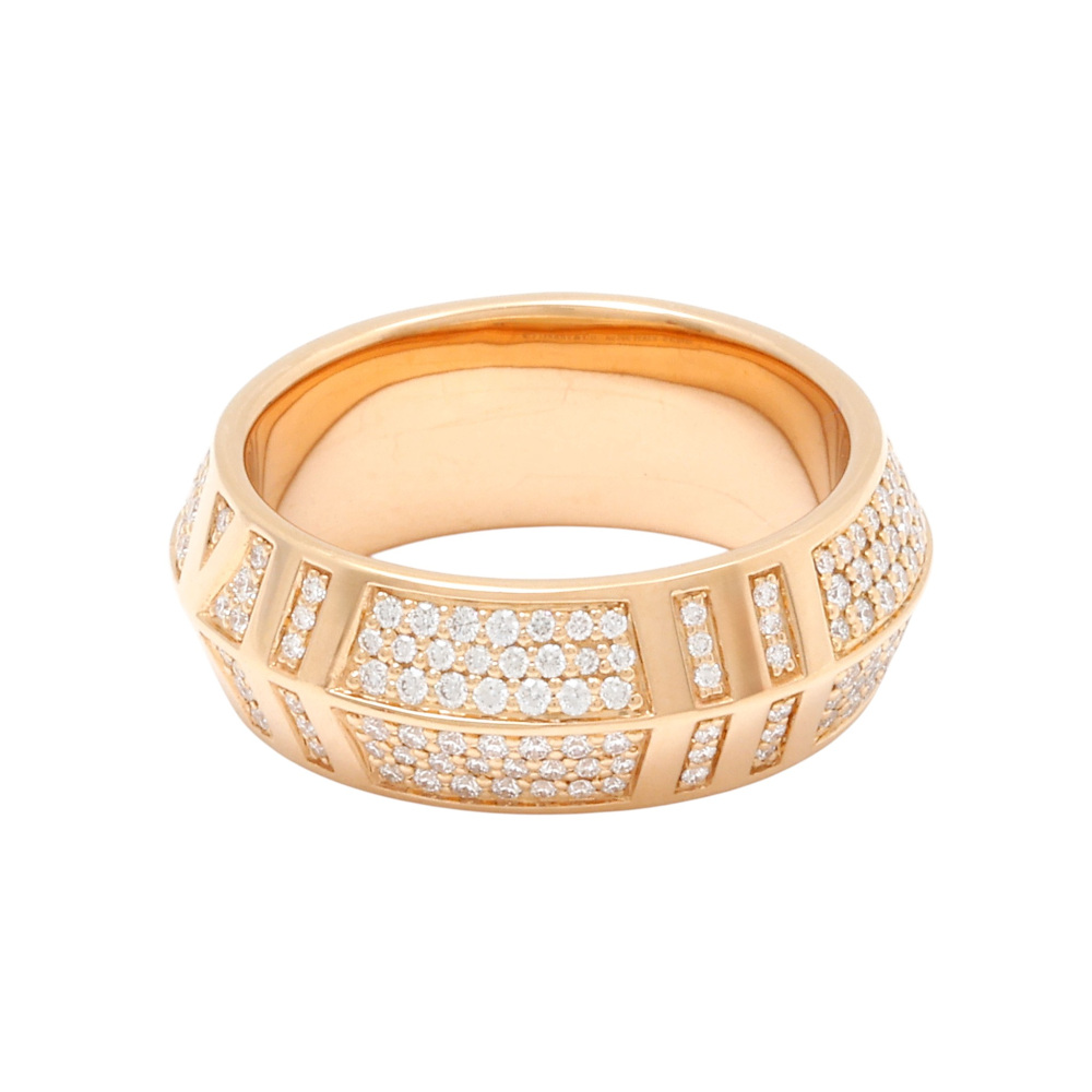 Tiffany & Co. Atlas Ring 18K Rose Gold Diamond