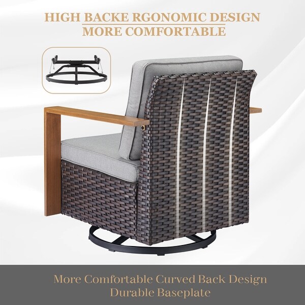 Patio Wicker Rocking Glider Chair