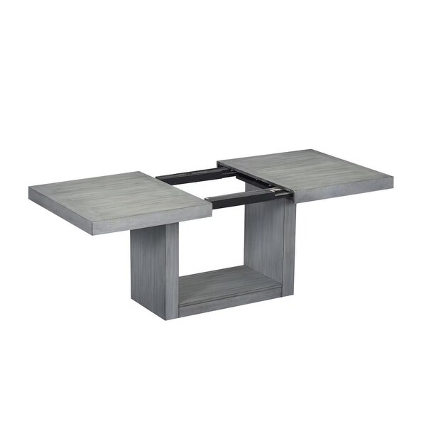 Extendable Dining Table Set with Removable Leaf,4 Upholstered Chair