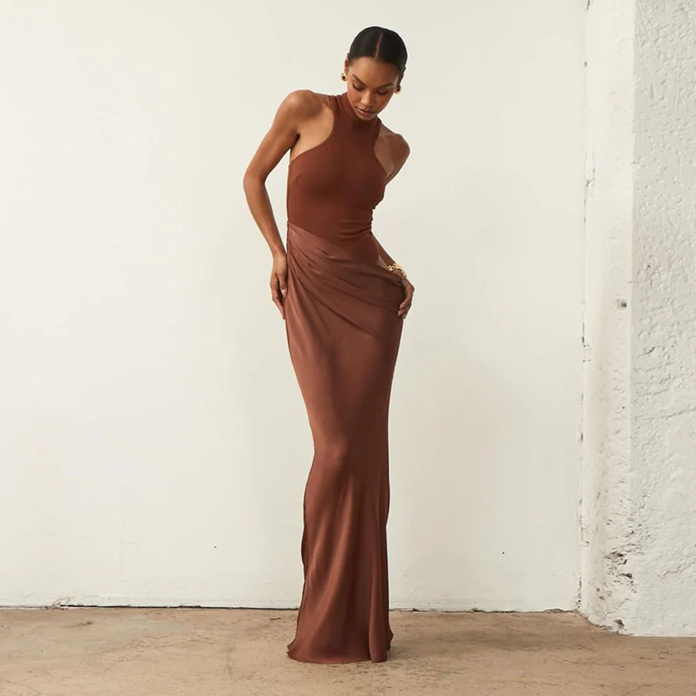 Halter Neck Cut-Out Maxi DressClistos