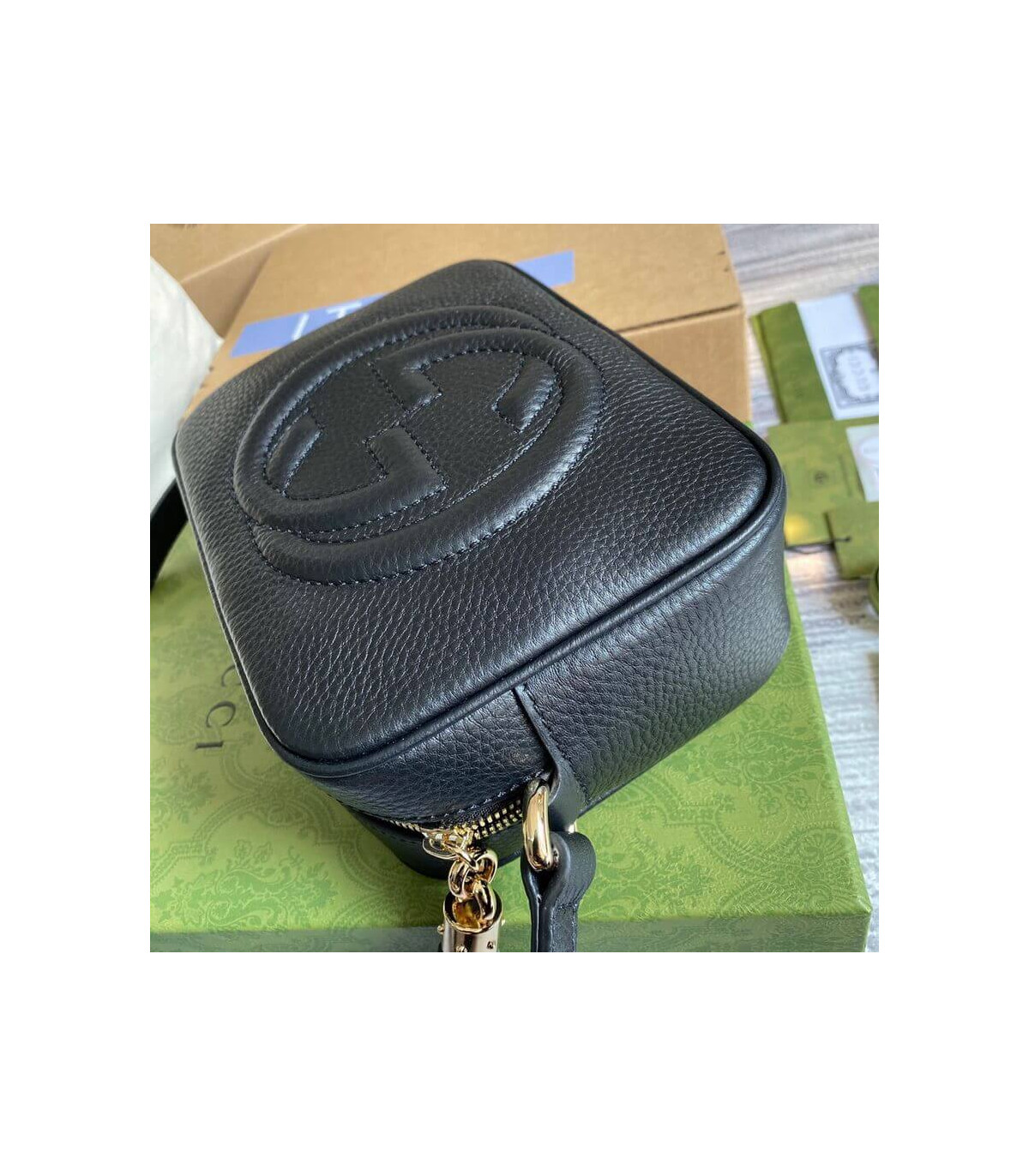 Gucci Soho Small Leather Disco Bag Black