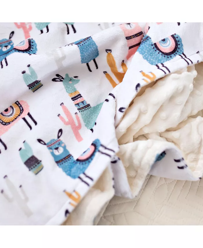 Honey Lemonade Premium Baby and Toddler Minky Blanket - Llama