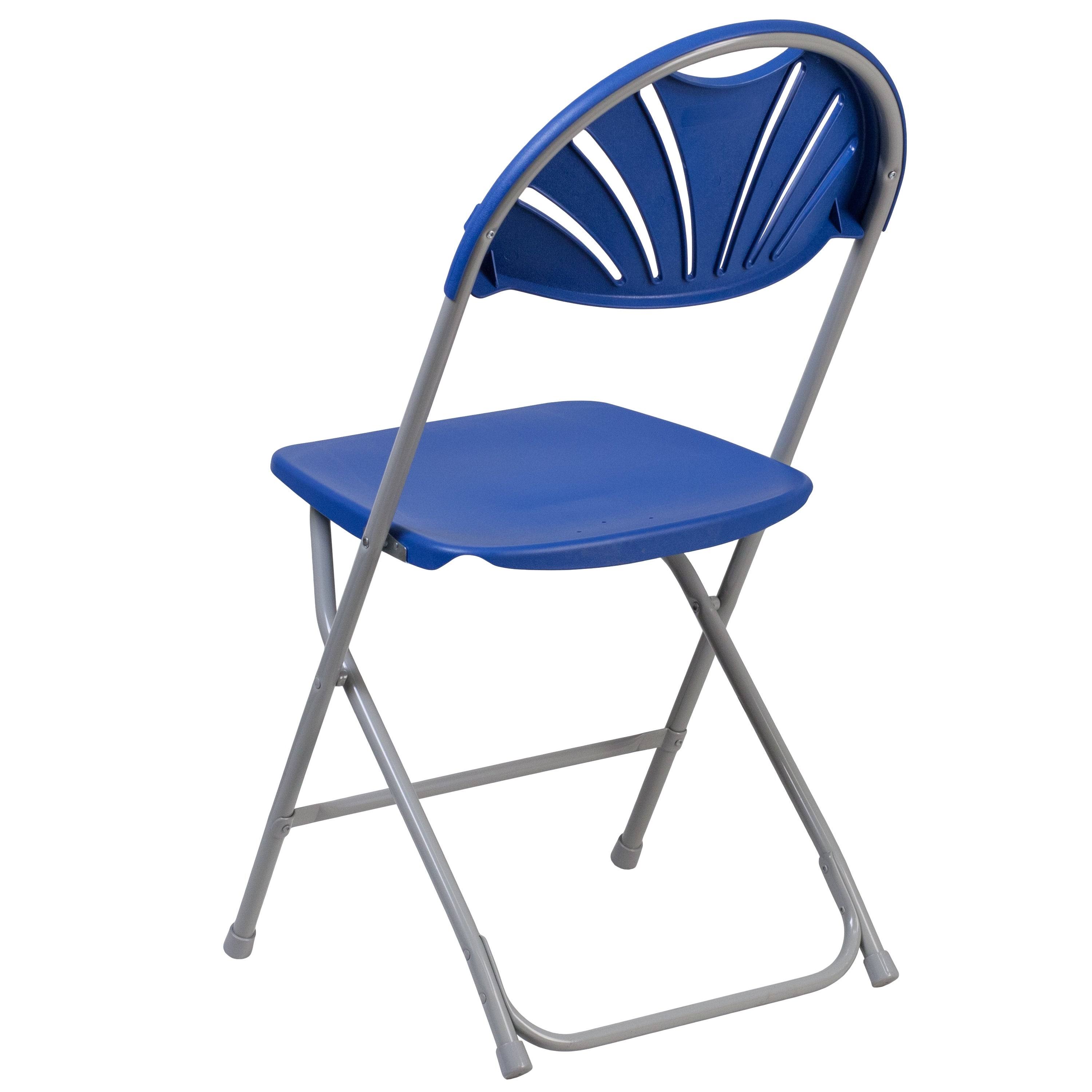 Plastic Fan Back Folding Chair (Set of 2) - White