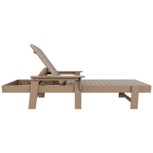 Polytrends Altura Poly EcoFriendly All Weather Reclining Chaise Lounge with Arms