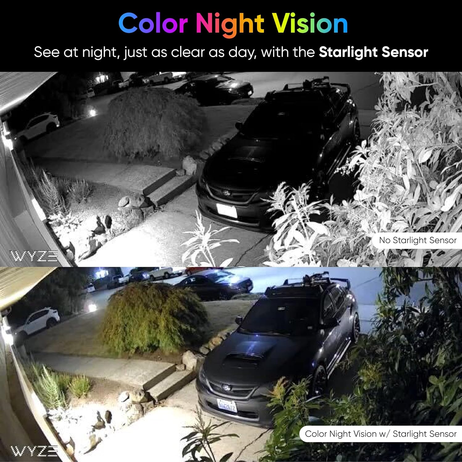 With Color Night Vision, Wired 1080p HD Indoor/Outdoor Security Camera, 2-Way Audio, Works with Alexa, Google Assistant, and IFTTT, 2-Pack