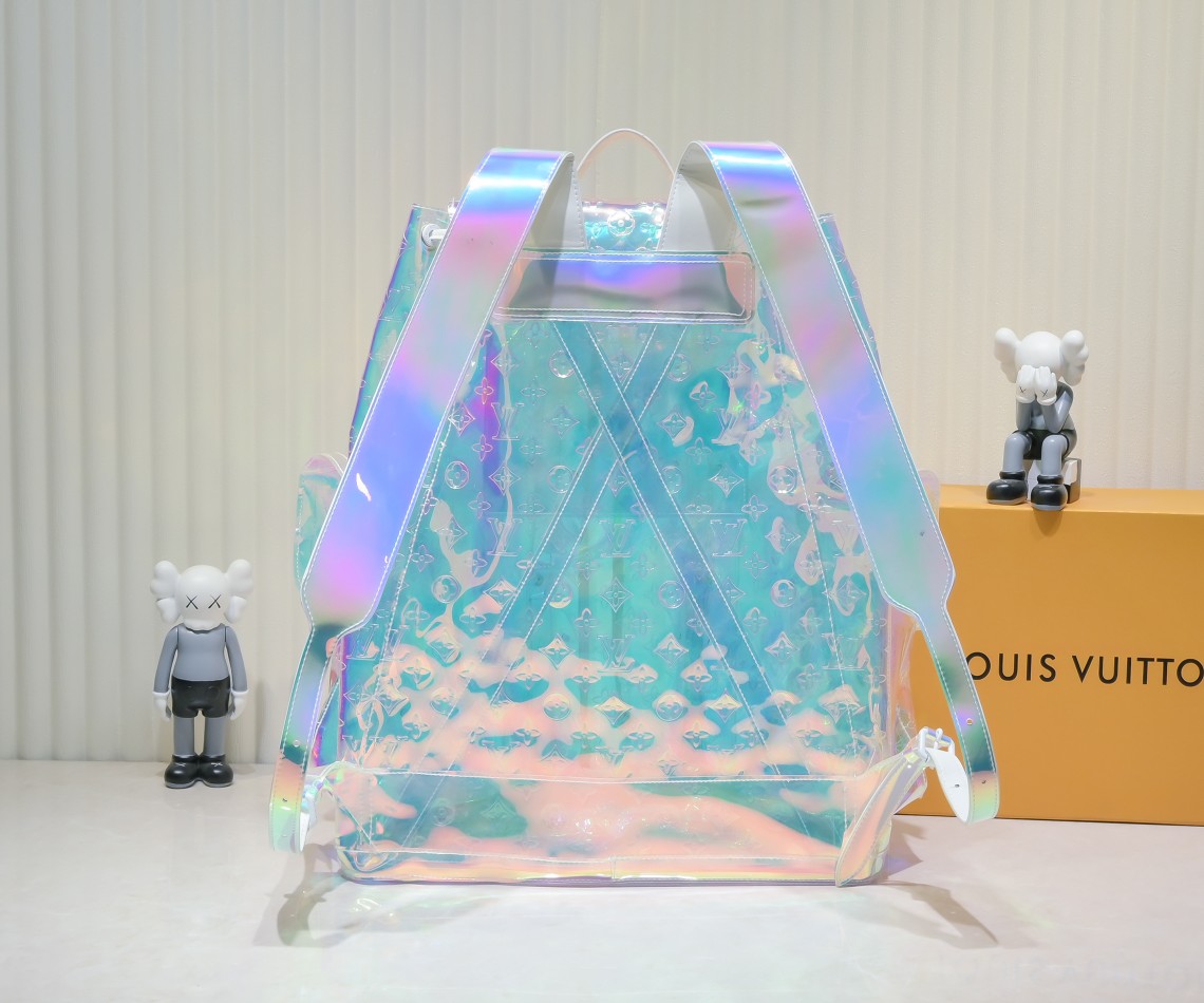 Louis Vuitton X Virgil Abloh Pvc Prism Christopher Backpack Honogram 49Cm M53286