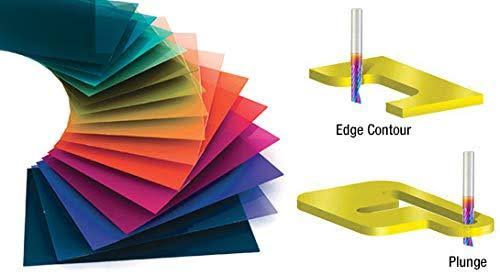 Amana AMS-166-K 5-Pc Spektra Extreme Tool Life Coated Plastic Cutting Solid Carbide Spiral &O& Flute CNC Router Bit Collection