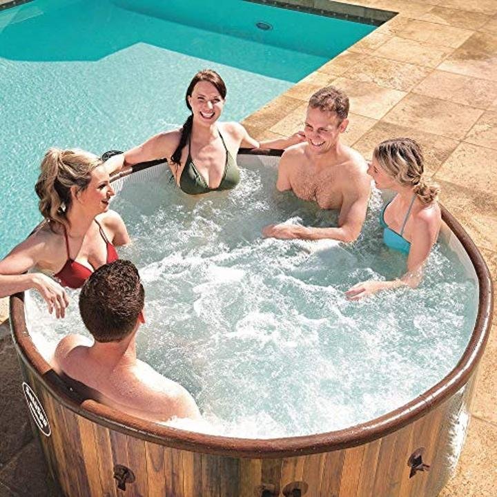 bestway-7 Person Inflatable Hot Tub, Pump & Chemical Kit