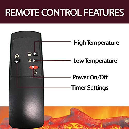 Cambridge 35x22 Curved Wall Mount Electronic Fireplace with Crystal Rocks