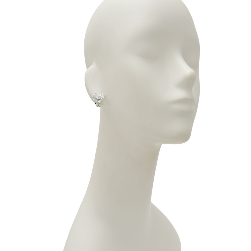 Van Cleef & Arpels Papillon Earrings 18K White Gold & 18K Rose Gold