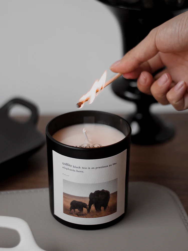 DC018 - Pure Warm Tea Fragrance Aromatherapy Candle Chamomile / Black Tea / White Tea / Peach / Longjing Fragrance Diffuser Gift