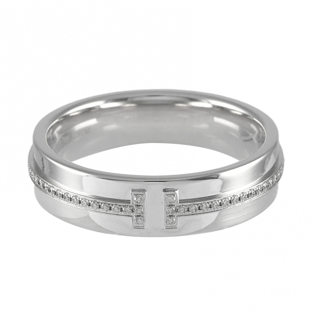Tiffany & Co. Tiffany T Narrow Ring 18K White Gold Diamond 60151252