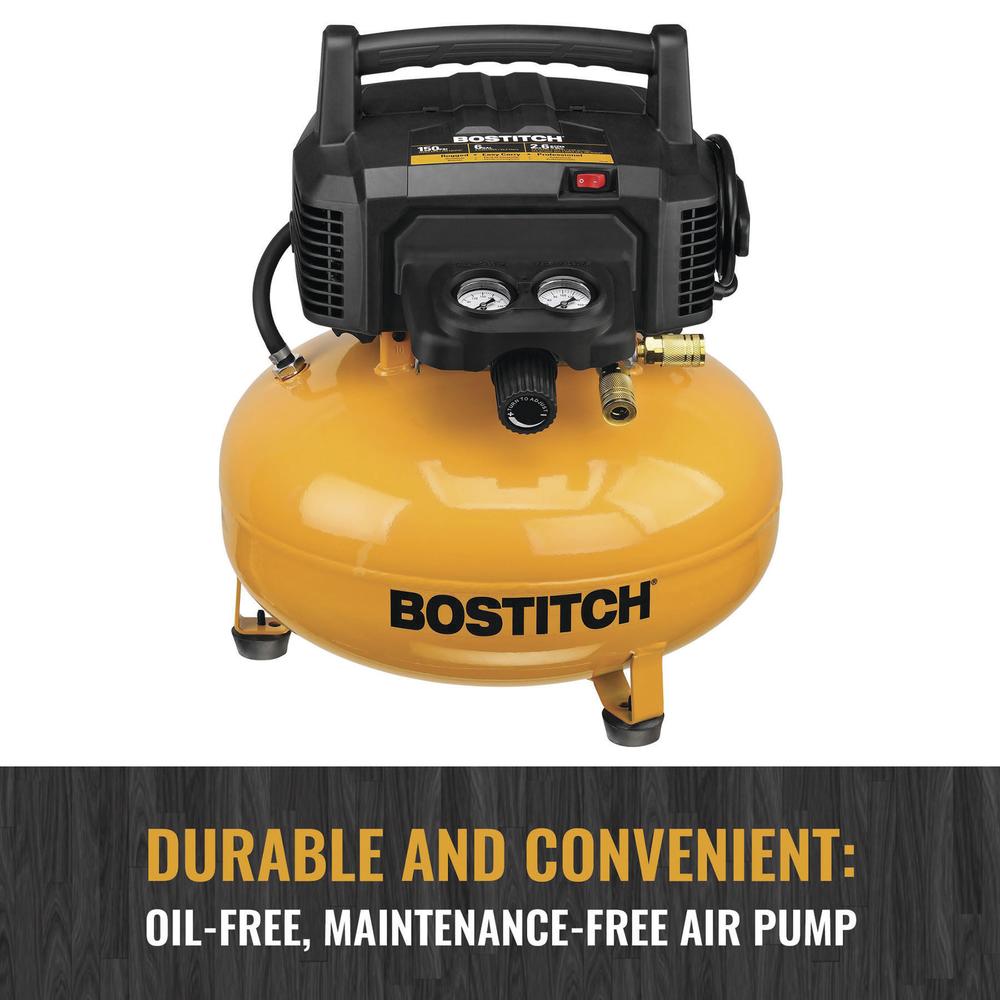 Bostitch 6-Gallon 150 PSI Portable Electric Pancake Air Compressor