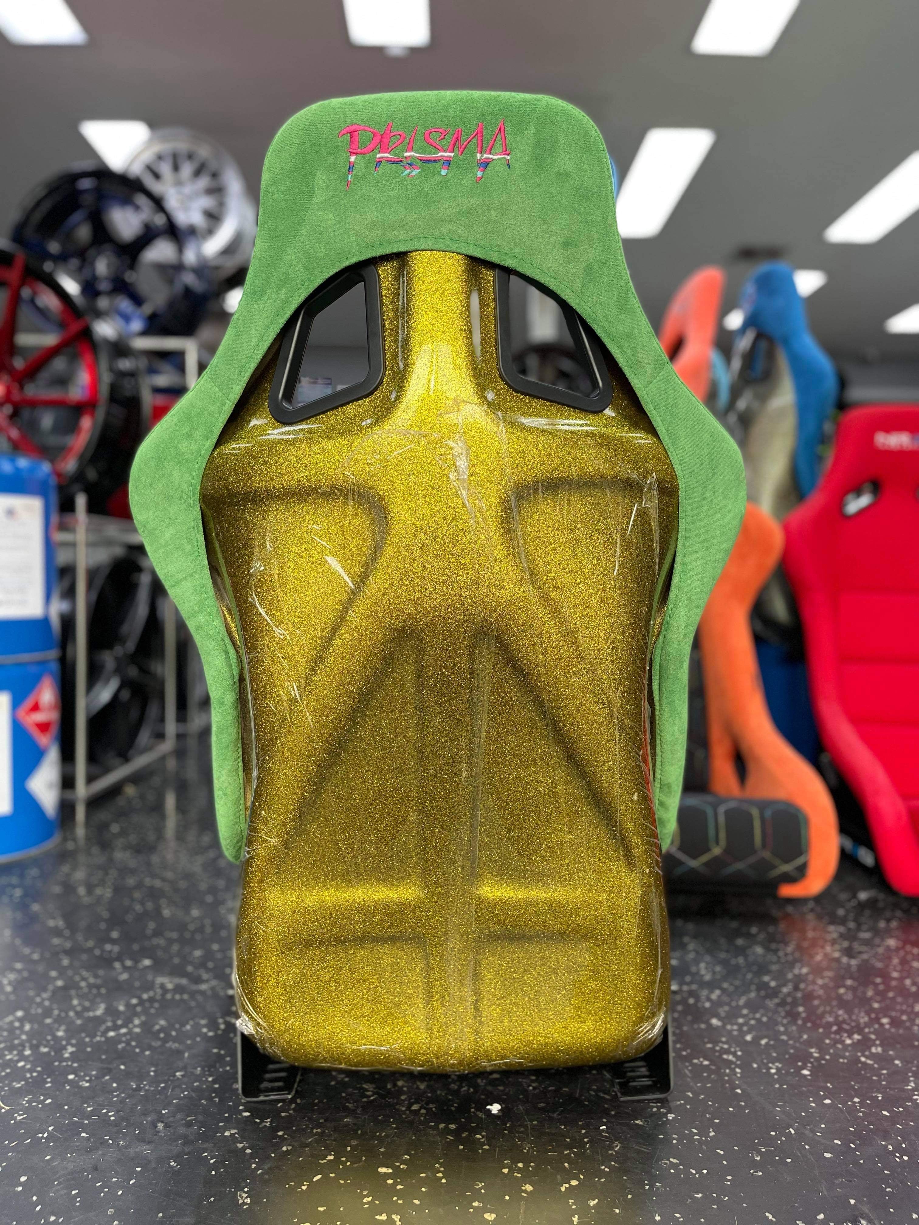 NRG PRISMA ULTRA GREEN (SERIES 2) SPDZ1 EDITION LARGE SEAT + SIDE MOUNTS