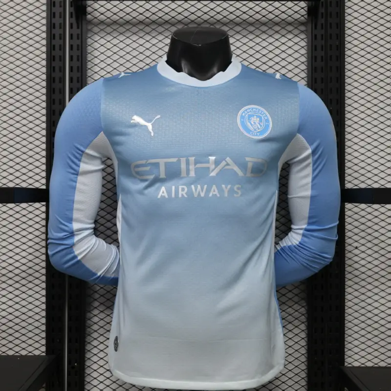 Player Version Manchester City 2026/27 Home Jersey Long Sleeves S-3XL